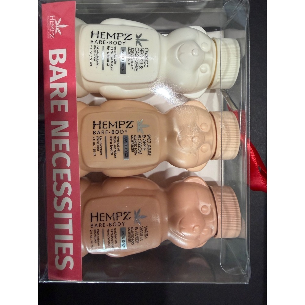 Hempz Bare Body Limited Edition Scented Body Moisturizer Gift Set 3 Piece‎ bear